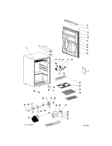 REFRIGERATOR Diagram and Parts List for GMR06AAZAB  General Electric Refrigerator
