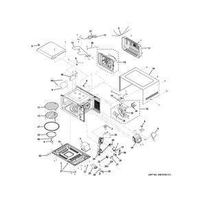 Oven Cavity Parts 1 Diagram and Parts List for CCWK15C1W1DS  General Electric Microwave