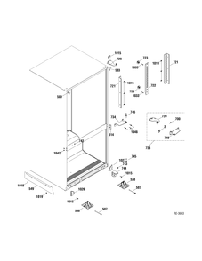 MISCELANEOUS PARTS Diagram and Parts List for GBRS0FAYARBS  General Electric Refrigerator