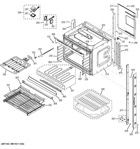 UPPER OVEN Diagram and Parts List for ZEK7500SH2SS  General Electric Wall Oven