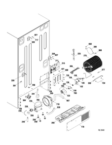 SYSTEM PARTS Diagram and Parts List for PFRS2MJXASS  General Electric Refrigerator