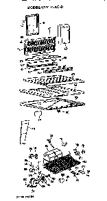Unit Parts Diagram and Parts List for CTF17ACB  Hotpoint Refrigerator