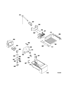 ICE MAKER PARTS Diagram and Parts List for DSR23USTAGS  General Electric Refrigerator