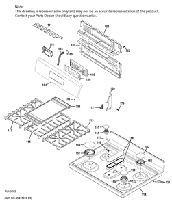 Part Location Diagram of WS01L15141 GE PANEL DRAWER