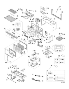 Part Location Diagram of WG02L04463 GE KEY PANEL