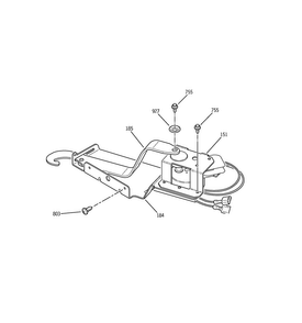 Door Lock Diagram and Parts List for JRP15BW3BB  General Electric Wall Oven