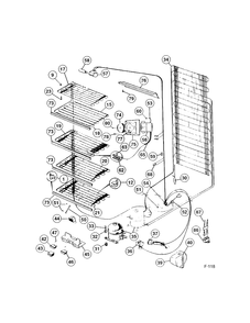 FREEZER Diagram and Parts List for 86190  General Electric Freezer
