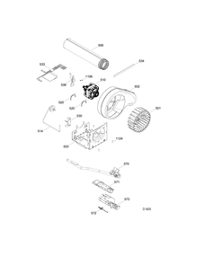 BLOWER & DRIVE ASM Diagram and Parts List for GTMS855GD0MC  General Electric Dryer