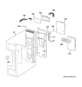 Control Parts Diagram and Parts List for ZSA1202J2SS  General Electric Microwave