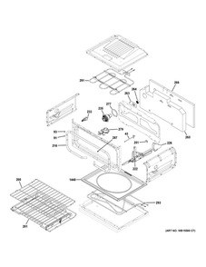 Upper Oven Diagram and Parts List for CHS950P3M2D1  General Electric Range