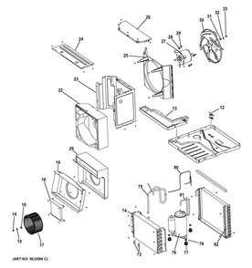 Base Pan & Unit Parts Diagram and Parts List for AEE18DSL1  General Electric Air Conditioner