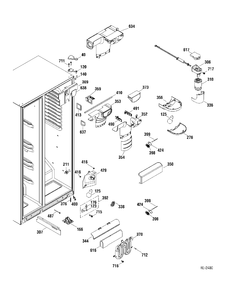 FF SECTION Diagram and Parts List for GLR25UGTABS  General Electric Refrigerator