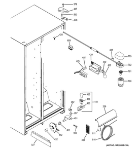 Fresh Food Section Diagram and Parts List for GSH22JGDCCC  General Electric Refrigerator