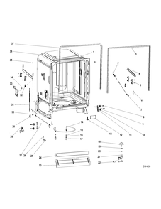 CABINET Diagram and Parts List for GDWF860V00SS  General Electric Dishwasher