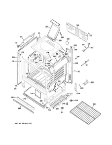 Body Parts Diagram and Parts List for JGBS66REK6SS  General Electric Range