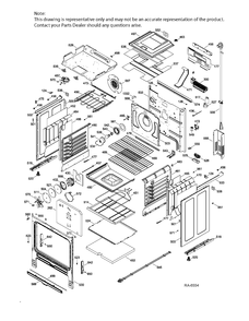 BODY PARTS Diagram and Parts List for JCS860EF2ES  General Electric Range