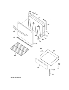 Door And Drawer Parts Diagram and Parts List for RBS160DM4BB  General Electric Range