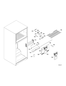 FZ SECTION Diagram and Parts List for GTRS0HBZARBS  General Electric Refrigerator