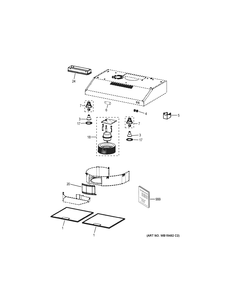 RANGE HOOD Diagram and Parts List for JVX5305SJ2SS  General Electric Range Hood