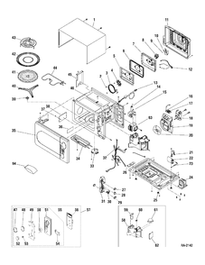 MICROWAVE Diagram and Parts List for JES1290SKC01  General Electric Microwave
