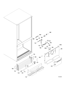 FZ SECTION Diagram and Parts List for GBRS0GAXERBS  General Electric Refrigerator