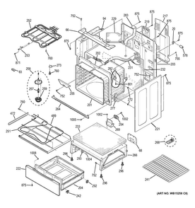Body Parts Diagram and Parts List for JB740DF2BB  General Electric Range