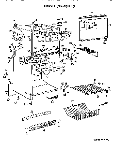 Cabinet Parts Diagram and Parts List for CTX18LHB  Hotpoint Refrigerator