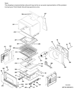 LOWER OVEN Diagram and Parts List for PCGB980ZEJ2SS  General Electric Range