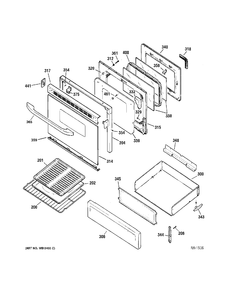 DOOR Diagram and Parts List for 15785-0  General Electric Range