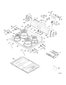 CONTROLS-COOKTOP Diagram and Parts List for MCBS525R2WW  General Electric Range