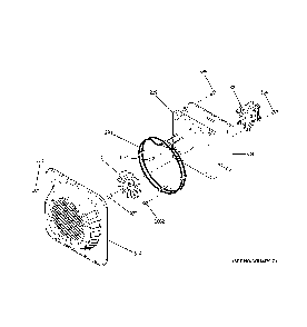 Convection fan Diagram and Parts List for 15891  General Electric Range