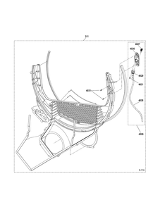 Water System Diagram and Parts List for GTMX180ED6WW  General Electric Dryer