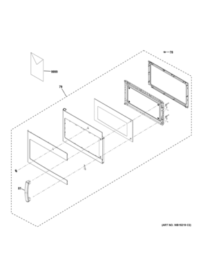 DOOR PARTS Diagram and Parts List for JVM6172DK2WW  General Electric Microwave