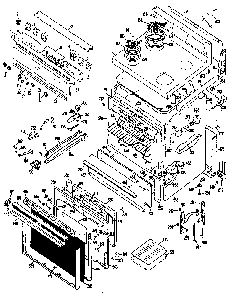 Electric Range Diagram and Parts List for JB450G0J3  General Electric Range