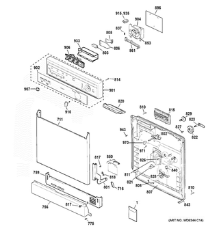 Part Location Diagram of WD12X22356 GE SHIELD SWITCH