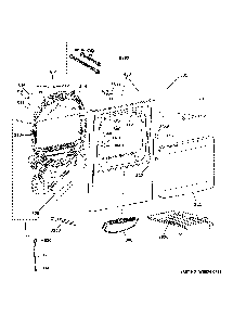 Front panel & door Diagram and Parts List for GTD84GCSN1WS  General Electric Dryer