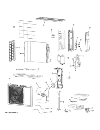 Part Location Diagram of WJ27X23157 GE REACTOR