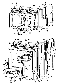 Doors Diagram and Parts List for TBX19ZKB  General Electric Refrigerator