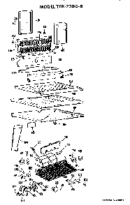 Unit Parts Diagram and Parts List for TBX23DGB  General Electric Refrigerator