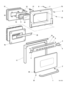 Part Location Diagram of WB2M2538 GE Baffle