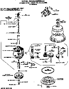 Transmission Diagram and Parts List for WWA9890RBLAA  General Electric Washer