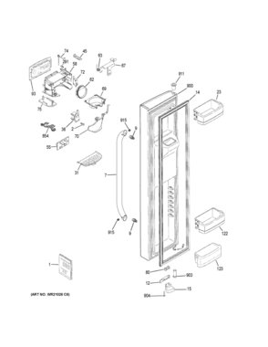 Part Location Diagram of 31-51964 GE PM MINI MANUAL