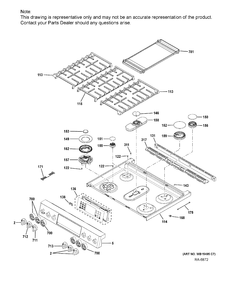 Part Location Diagram of WS01L16386 GE PANEL DRAWER