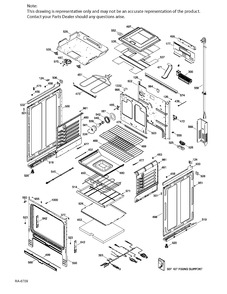 BODY PARTS Diagram and Parts List for JCS630SF3SS  General Electric Range
