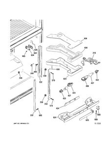 Ff Section Diagram and Parts List for ZDT800SIFII  General Electric Refrigerator