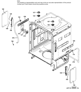 BODY PARTS 2 Diagram and Parts List for ZDT800SIF1II  General Electric Dishwasher
