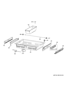 Convertible Shelf Diagram and Parts List for PGE29BYTCFS  General Electric Refrigerator