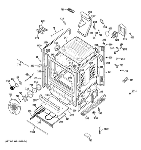 BODY PARTS Diagram and Parts List for PGB940SEH1SS  General Electric Range