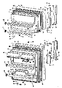 Doors Diagram and Parts List for TBX21KKB  General Electric Refrigerator