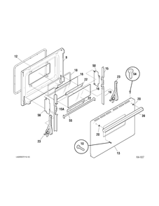 DOOR Diagram and Parts List for MRMF2200KM1  General Electric Range